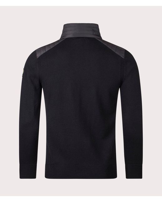 Belstaff Blue Kilmington Quarter Zip Jumper for men