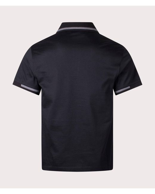 Belstaff Black Graph Zip Polo Shirt for men