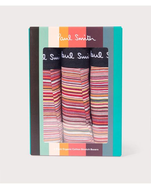 Paul Smith Pink 3 Pack Signature Trunks for men