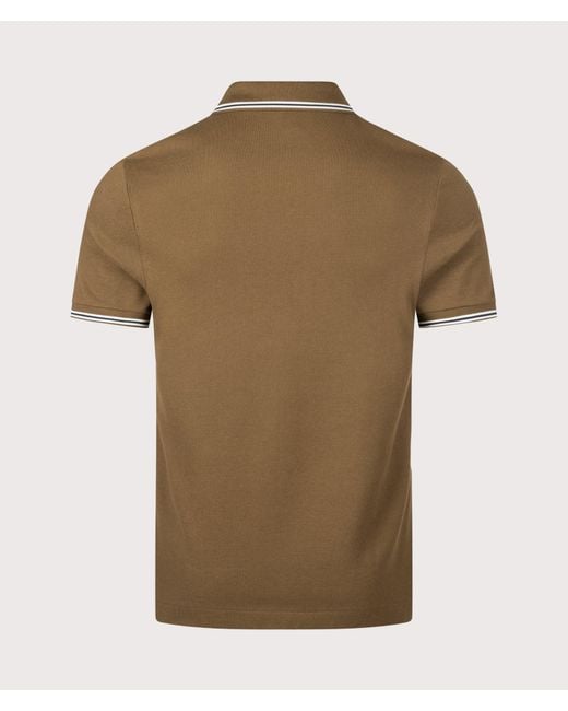 Lacoste Green Regular Fit Tipped Polo Shirt for men