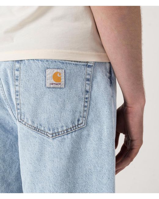 Carhartt Blue Loose Fit Landon Denim Shorts for men
