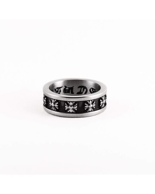 Mysterious Jeweller Black Stainless Steel Cross Ring for men