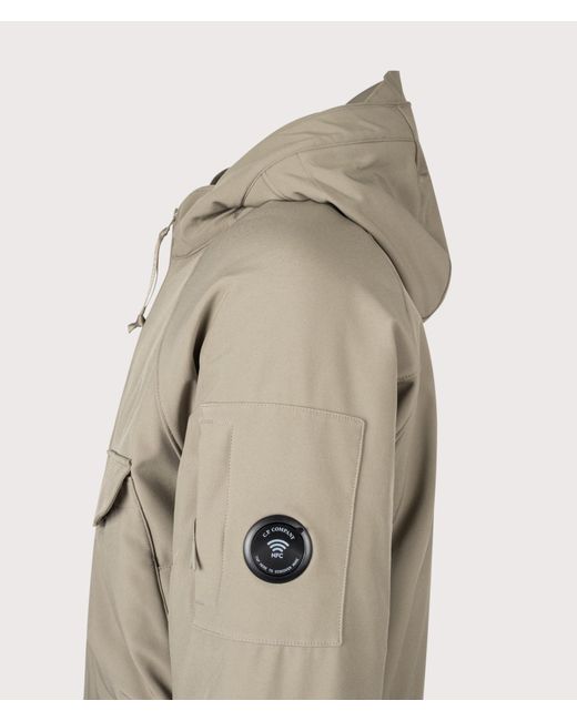 C P Company Natural C.P. Shell-R Padded Hooded Lens Jacket for men