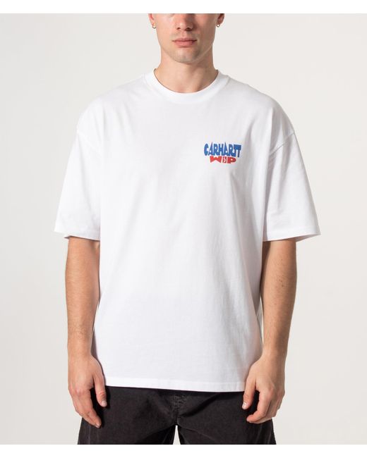 Carhartt White Oversized Fit Luggage Label T-Shirt for men