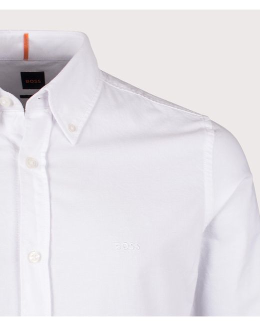Boss White Regular Fit Rickert M Shirt for men