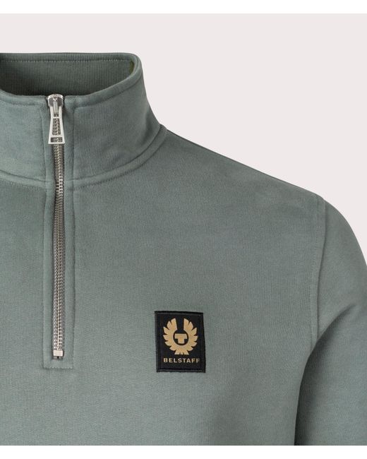 Belstaff Gray Quarter Zip Sweatshirt for men