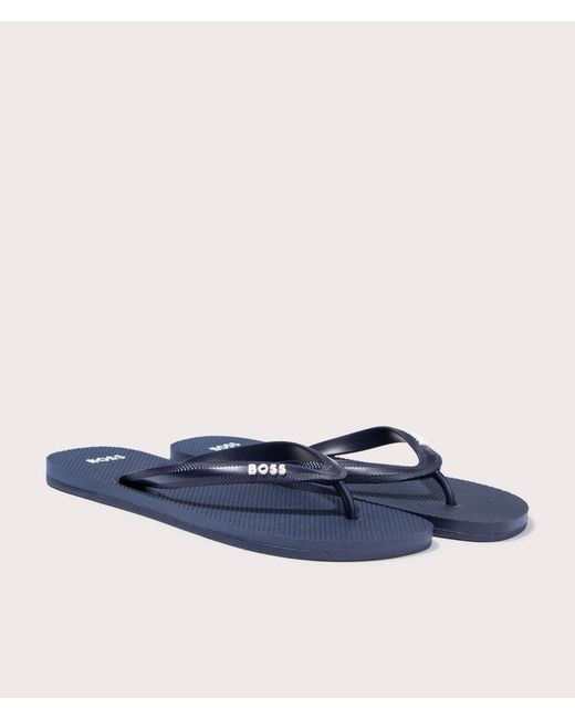Boss Blue Tracy Branded Strap Flip Flops for men
