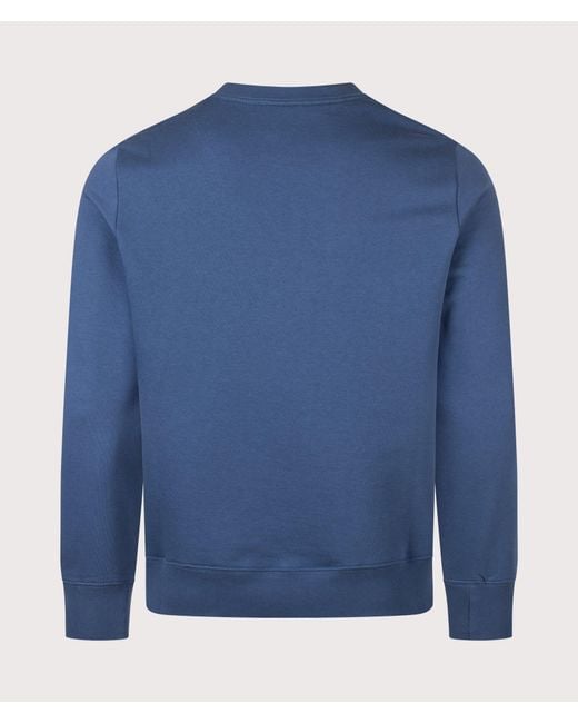 Paul Smith Blue Regular Fit Organic Cotton Zebra Logo Sweatshirt for men