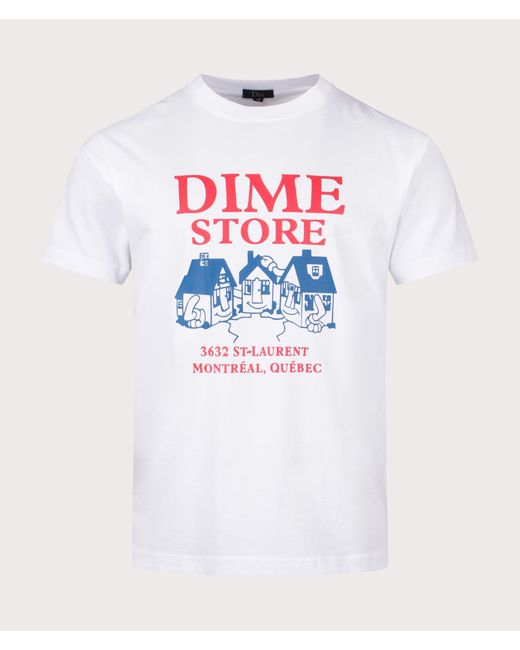 Dime MTL White Skateshop T-Shirt for men