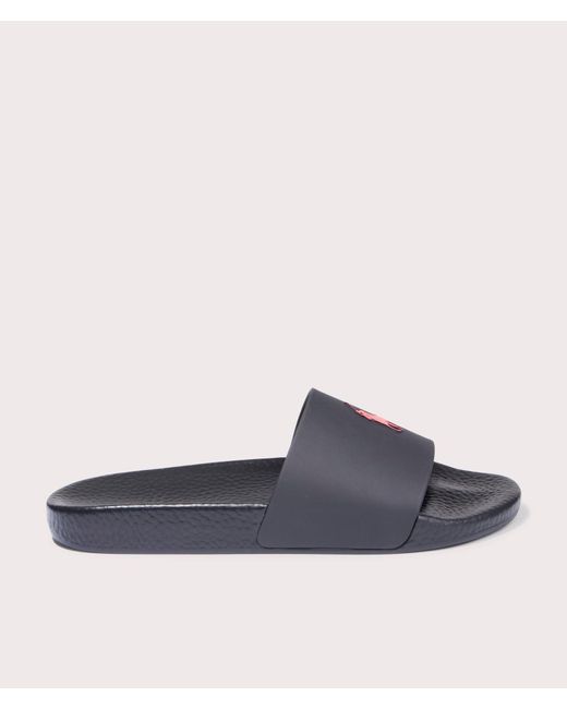 Polo Ralph Lauren Black Eva Polo Sliders for men