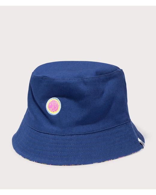 Pretty Green Blue Reversible Festival Paisley Bucket Hat for men