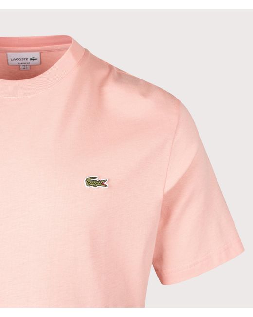 Lacoste Pink Cotton T-Shirt for men