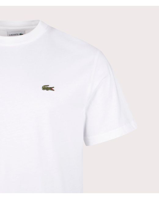 Lacoste White Cotton T-Shirt for men