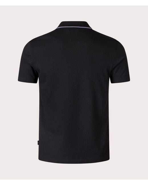 Paul Smith Black Button Front Polo Shirt for men