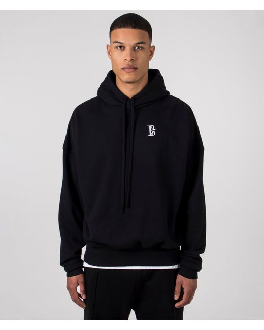 FLORENCE BLACK Black Oversized 1954 Hoodie for men