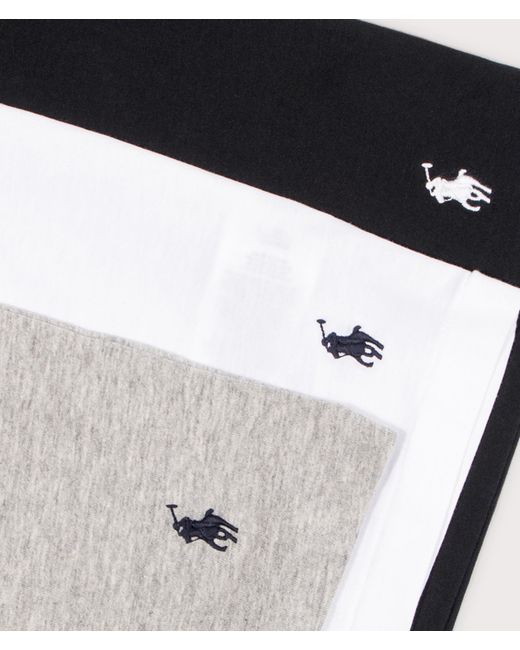 Polo Ralph Lauren White 3 Pack Slim Fit Crewneck Loungewear T-Shirt for men