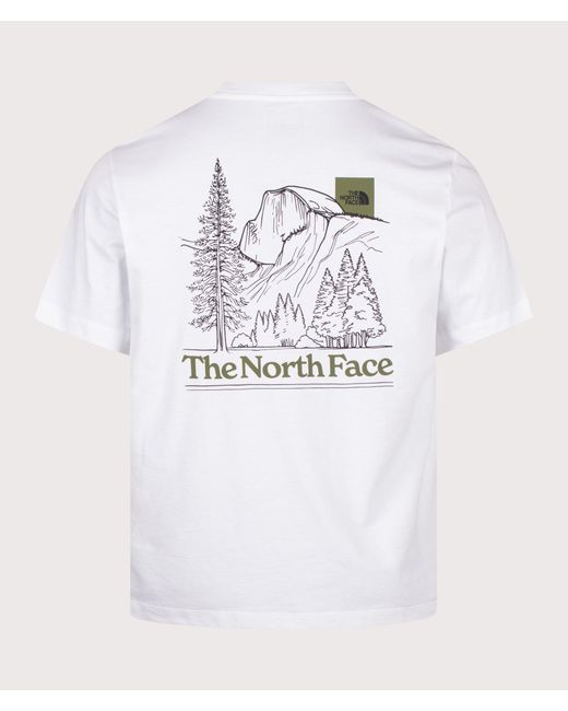 The North Face White Regular Fit Monte Graphic T-Shirt for men