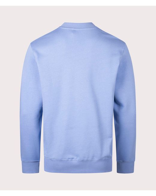 Versace Blue Relaxed Fit Logo T Foil Sweatshirt for men