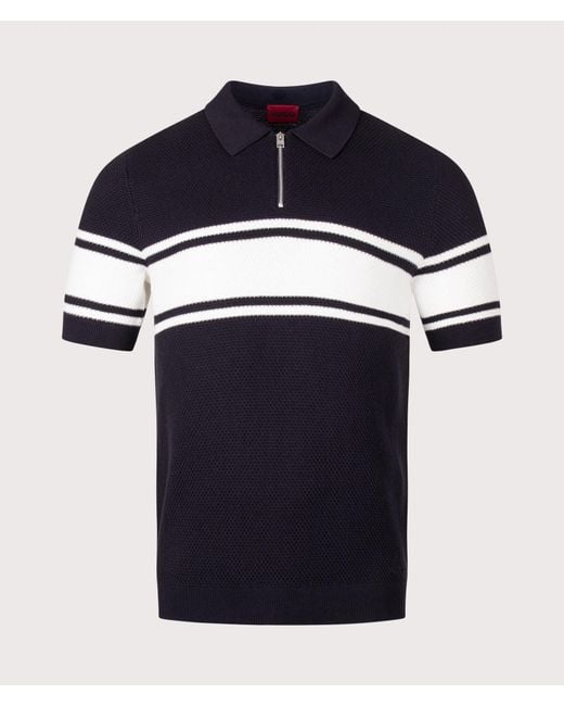 HUGO Blue Regular Fit Sholton Polo Shirt for men