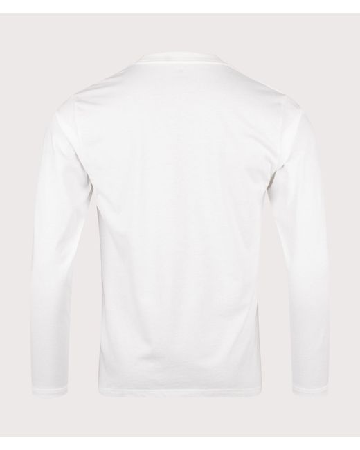 Snow Peak White Soft Cotton Logo Long Sleeve T-Shirt for men
