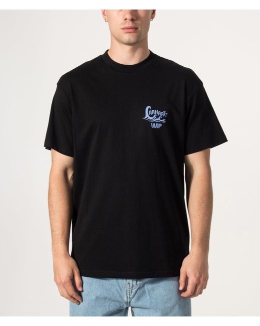Carhartt Black Loose Fit Waves T-Shirt for men