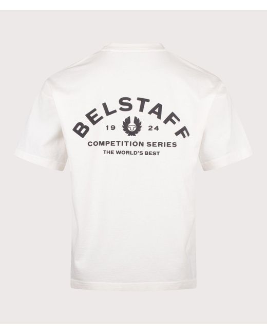 Belstaff White Oversized Competition T-Shirt for men
