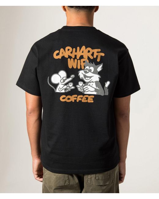 Carhartt Blue Loose Fit Coffee Break T-Shirt for men