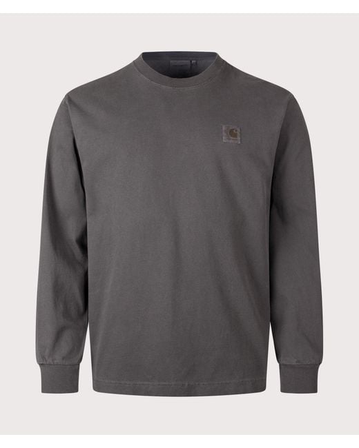 Carhartt Gray Loose Fit Vista Long Sleeve T-Shirt for men