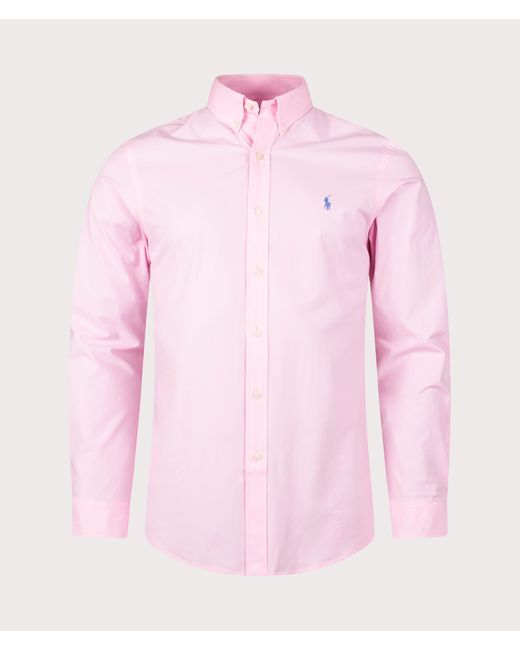 Polo Ralph Lauren Pink Slim Fit Stretch Poplin Shirt for men