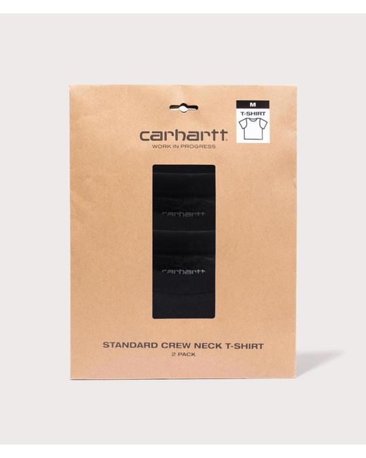 Carhartt Black Regular Fit 2 Pack Crew Neck T-Shirt for men