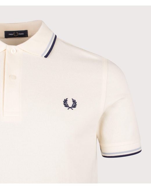 Fred Perry Natural Regular Fit Twin Tipped Polo Shirt for men