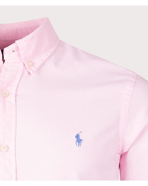 Polo Ralph Lauren Pink Slim Fit Garment-dyed Oxford Shirt for men