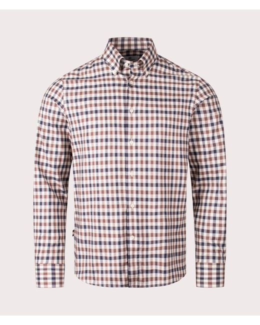 Aquascutum Red Active Club Check Shirt for men