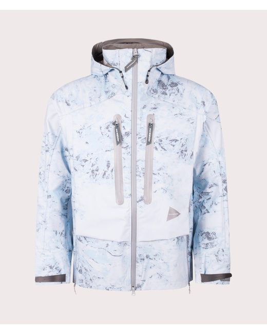 And Wander Blue Pertex Shield Rain Jacket for men