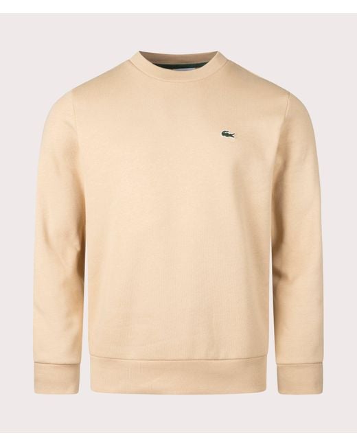 Lacoste Natural Relaxed Fit Brushed Cotton Sweatshirt for men