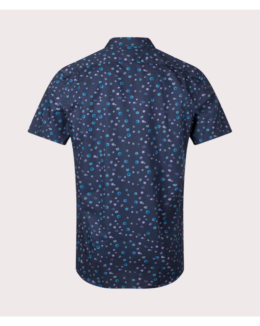 PS by Paul Smith Blue Slim Fit Short Sleeve Shirt for men