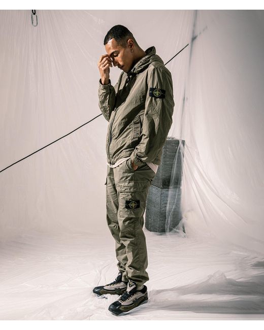 Stone Island Natural Regular Tapered Fit Cargo Pants for men