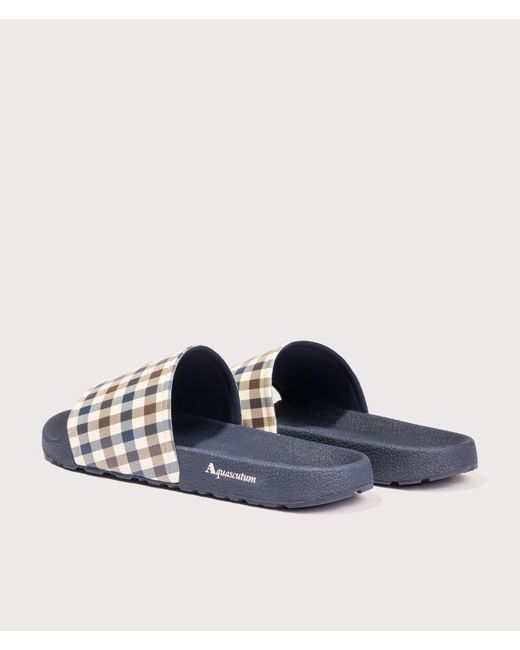 Aquascutum White Iconic Slippers for men