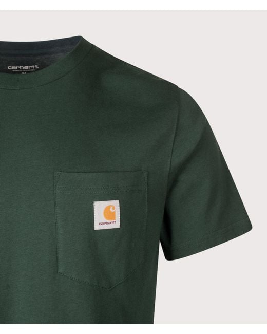Carhartt Green Regular Fit Pocket T-Shirt for men