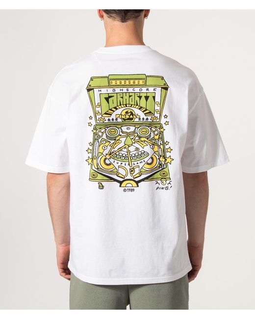 Carhartt White Oversized Fit Pinball T-Shirt for men