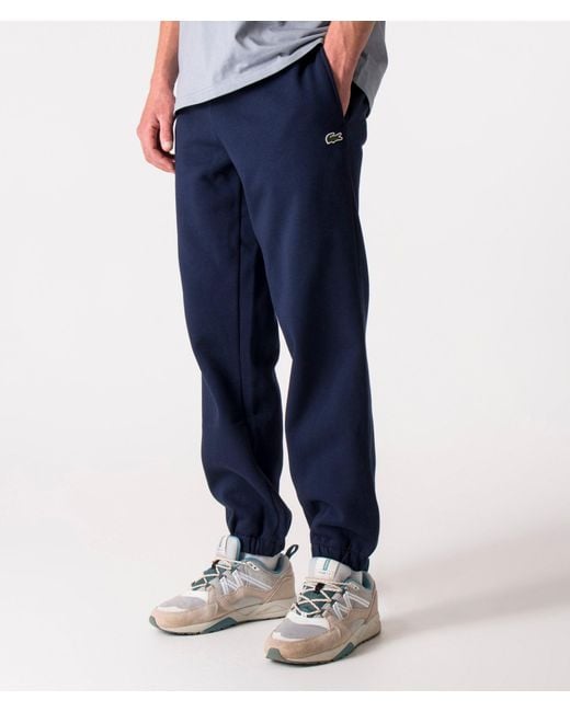 Lacoste Blue Regular Fit Brushed Fleece Joggers for men