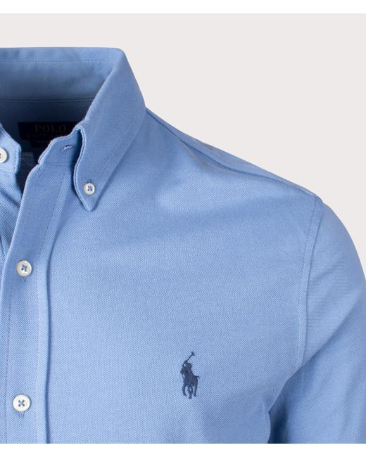 Polo Ralph Lauren Blue Featherweight Mesh Shirt for men