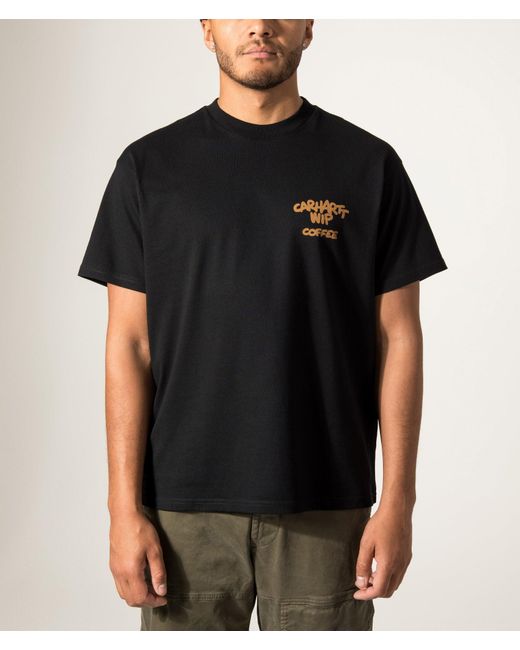 Carhartt Blue Loose Fit Coffee Break T-Shirt for men