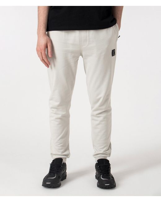 Marshall Artist White Relaxed Fit Siren Joggers for men