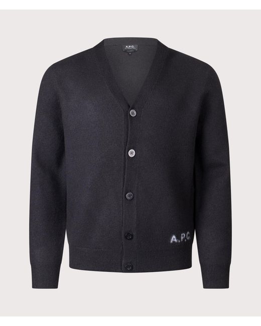 A.P.C. Blue Relaxed Fit Kenny Cardigan for men