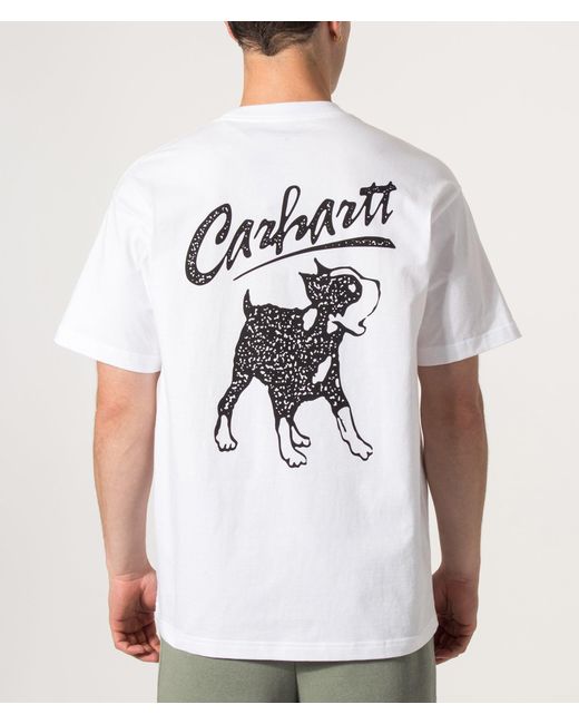 Carhartt White Loose Fit Pup T-Shirt for men