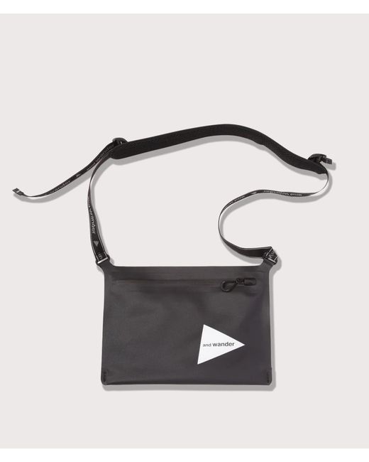 And Wander Black Waterproof Satchel Bag for men