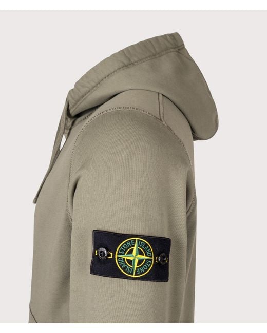 Stone Island Natural Organic Cotton Fleece Hoodie for men