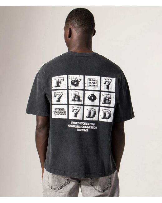 Faded Blue Relaxed Fit Big Wins T-Shirt for men
