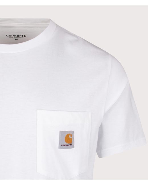 Carhartt White Regular Fit Pocket T-Shirt for men